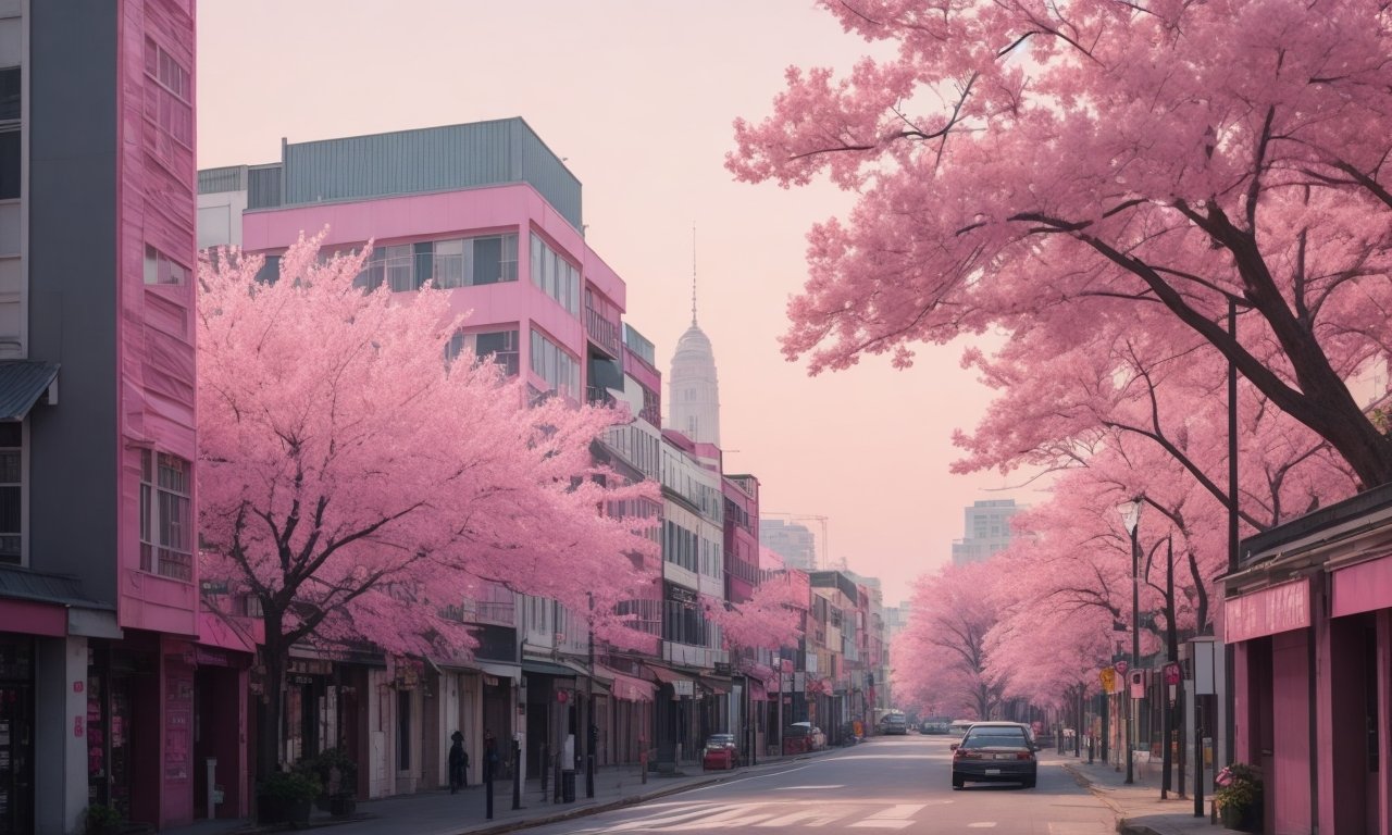 ake in the Beautiful, Pink Aesthetic of the City